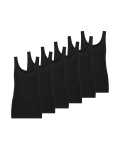 MWTS Dames Topje zwart 3+3 6-Pack