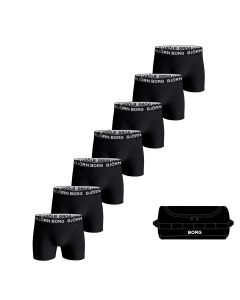 Bjorn Borg Heren Boxershort 7Pack Cotton Stretch Black Bag MP002