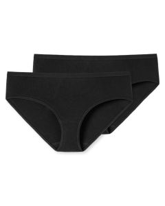 Schiesser Dames Hipster 95/5 Organic 2Pack Zwart