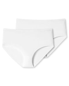 Schiesser Dames Midi 95/5 Organic 2Pack Wit