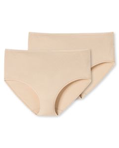 Schiesser Dames Midi 95/5 Organic 2Pack Sand