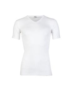 Beeren Heren T-shirt V-hals en K.M. M3000 Wit