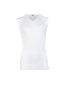 Beeren Heren mouwloos shirt V-hals M3000 Wit