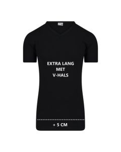 Beeren Heren Extra lang T-shirt met V-hals M3000 Zwart