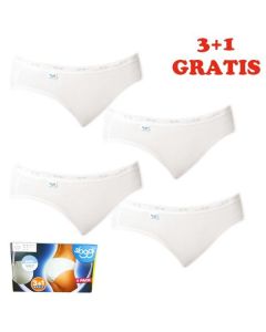 Sloggi Basic Mini Slip 4 pack Wit 3+1 gratis