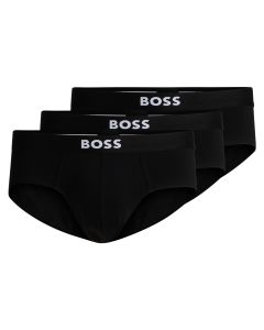 Hugo Boss Heren Hipster Slip BOSS One 3Pack Zwart