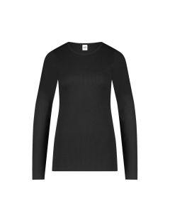 Ten Cate Dames Dames Rib T-Shirt Longsleeve Zwart