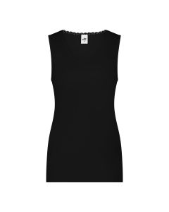 Ten Cate Dames Thermo Singlet V-neck lace Zwart