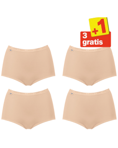 Sloggi Basic Maxi Slip 4 pack Huid 3+1 Gratis