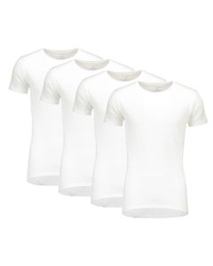 Suaque Long T-Shirt Round Neck Slim-fit 4Pack Wit