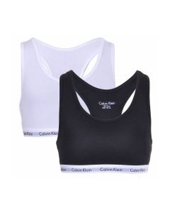 Calvin Klein meisjes bralette 2pack zwart wit