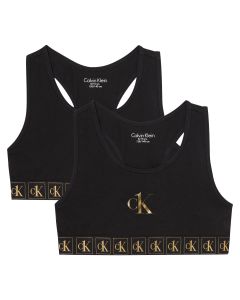 Calvin Klein Meisjes Bralette 2Pack Black Gold