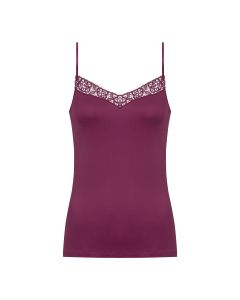 MEY Dames Emotion Elegance Spaghetti Hemd Barbados Cherry 55370