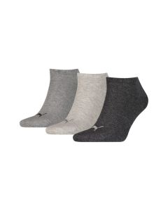 Puma unisex sneaker sokken 3 paar grijs
