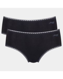 Sloggi Dames GO Organic Midi C2P Zwart 2pack