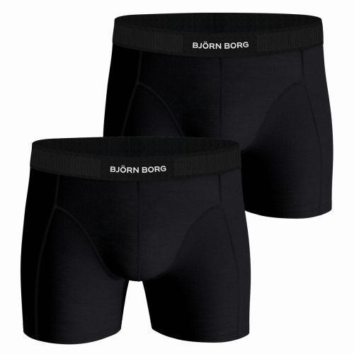 Bjorn Borg Heren Boxershorts 2Pack Premium Cotton Stretch Black MP001