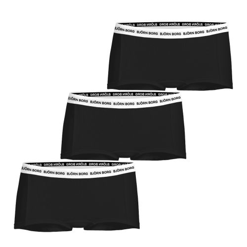 Bjorn Borg Meisjes Mini Shorts Cotton Stretch 3pack Zwart