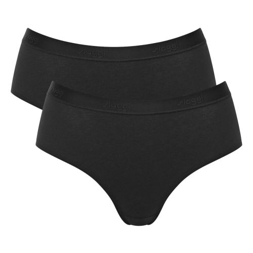 Sloggi Dames GO Casual Midi Zwart 2pack