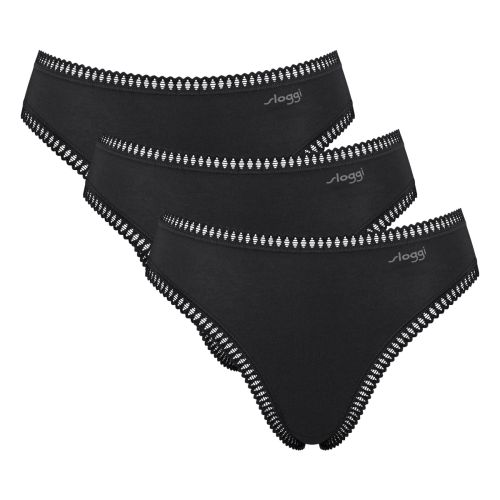 Sloggi Go Crush High Leg C3P Zwart