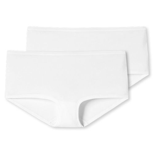 Schiesser Dames Boxer 95/5 Organic 2Pack Wit