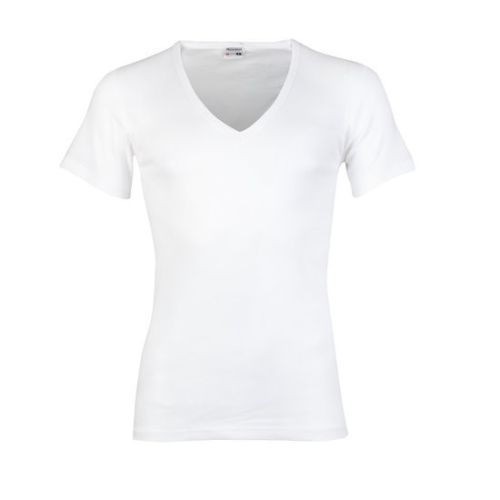 Beeren Heren T-shirt met diepe V-hals M3000 Wit