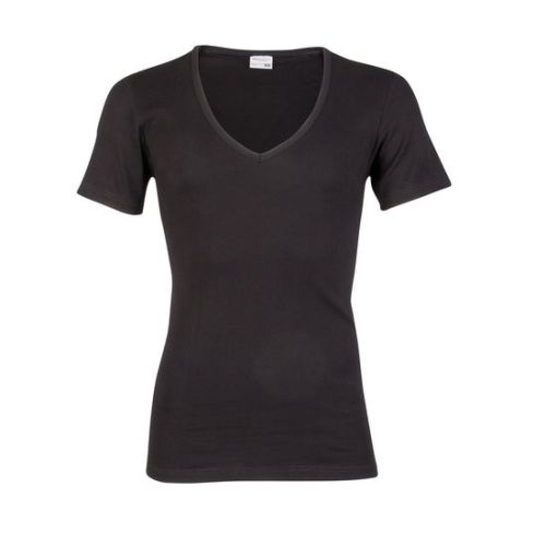 Beeren Heren T-shirt met diepe V-hals M3000 Zwart