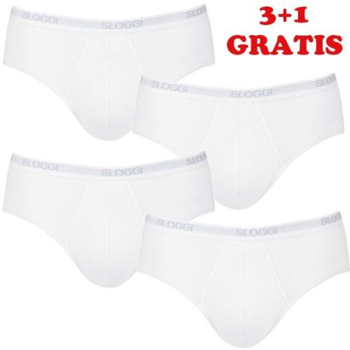 Sloggi Men Basic Midi Wit 4Pack, 3+1 gratis