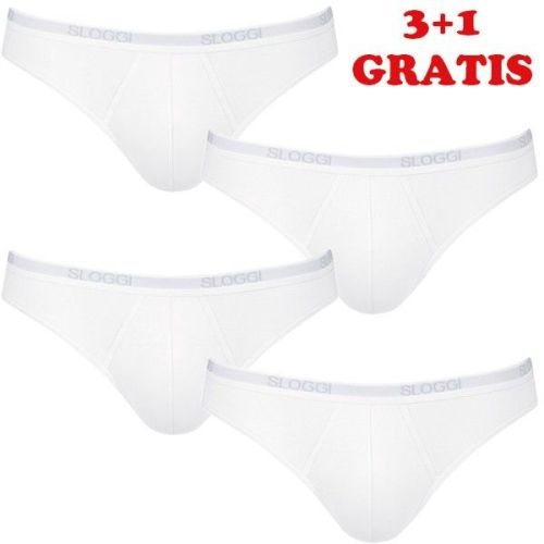 Sloggi Men Basic Mini Wit 4Pack, 3+1 gratis