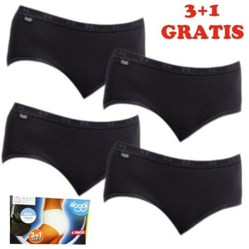 Sloggi Women Basic Midi Slip 4 pack Black 3+1 gratis