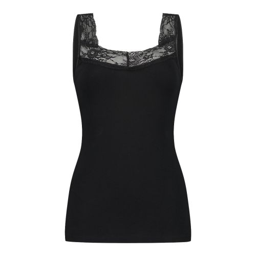Ten Cate Dames Basics Singlet Lace Hemd Zwart