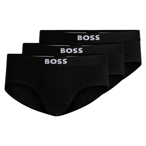 Hugo Boss Heren Hipster Slip BOSS One 3Pack Zwart