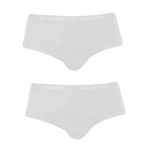 STORMEN Bamboe Midi Brief Wit 2-pack