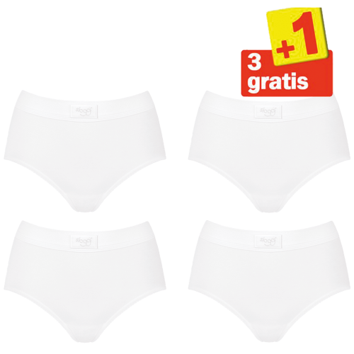 Sloggi Double Comfort Maxi 4 pack Wit 3+1 Gratis