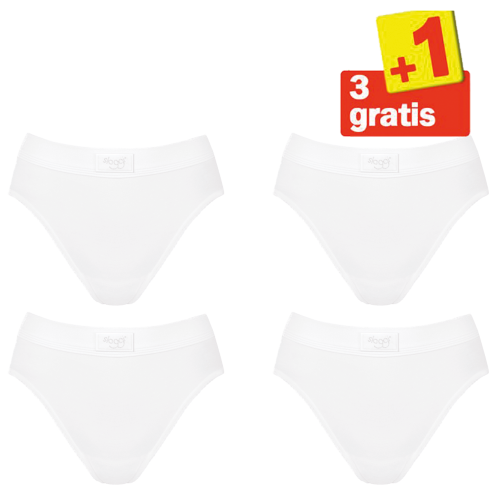 Sloggi Double Comfort Tai 4 pack Wit 3+1 Gratis