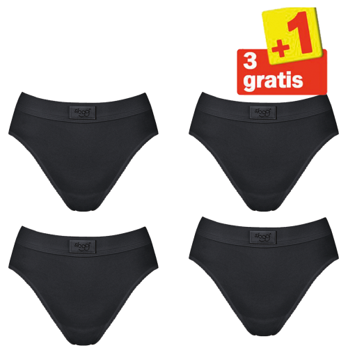 Sloggi Double Comfort Tai 4 pack Zwart 3+1 Gratis