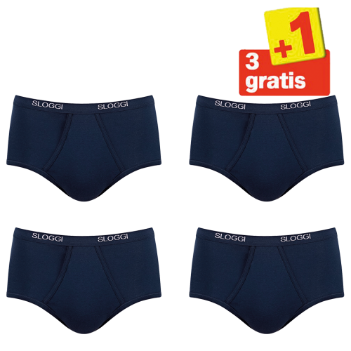 Sloggi Men Basic Maxi 4 pack Blauw 3+1 Gratis