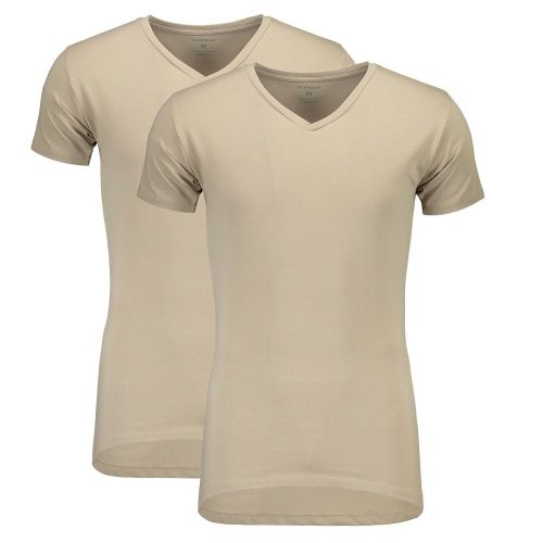 Suaque Long TShirt V-Neckshirt 2Pack Khaki