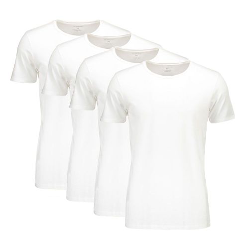Suaque Long T-Shirt Round Neck 4Pack Wit