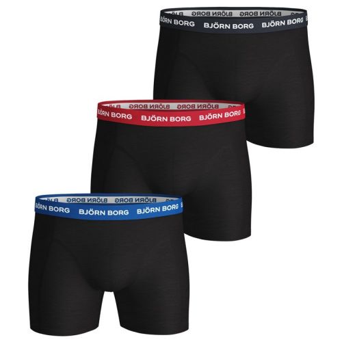 Bjorn Borg Boxershorts 3Pack Contrast Solid Blue Red Navy
