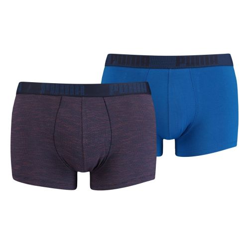 Puma Boxershort 2 pack Birdfeet Stripe Blue Combo