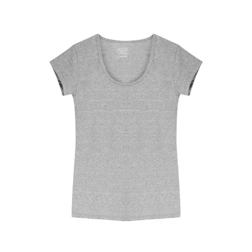 Claesens Dames T-Shirt Grijs Melee Ronde-Hals