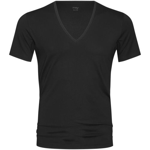 MEY Heren V-neck Zwart Dry Cotton Het Eronderhemd Business Shirt 46038