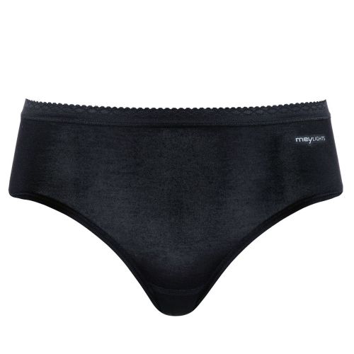 MEY Dames MEY Lights Midi Heup Slip Kant Zwart 89202