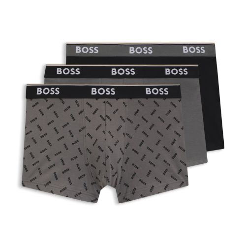 Hugo Boss Heren Trunk short 3Pack Power Grijs