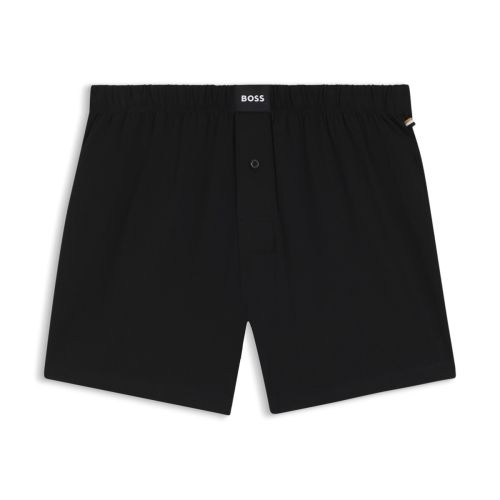 Hugo Boss Heren Jersey Boxer 2Pack Zwart