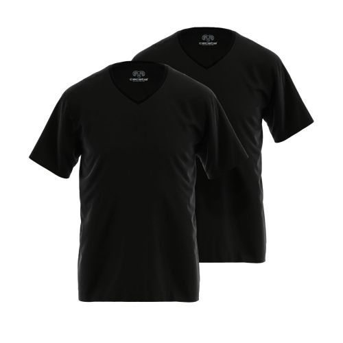 CeCeBa Heren V-Shirt Nevada 2Pack Zwart