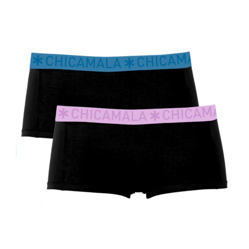 ChicaMala Meisjes Short 2Pack SOLID Blue Pink 26J