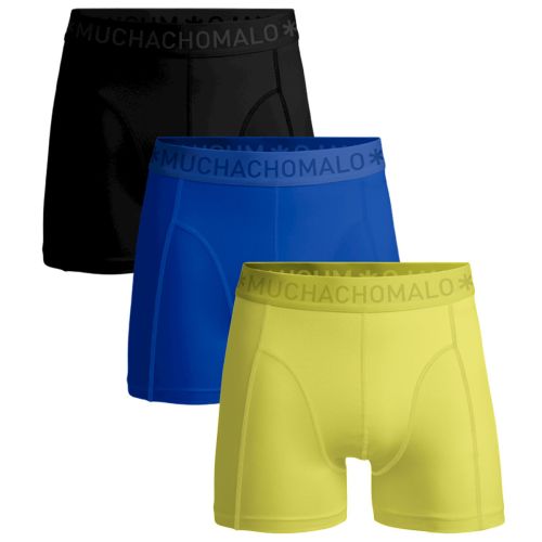 MuchachoMalo Heren Boxershorts Microfiber 3Pack Zwart Blauw Groen 34