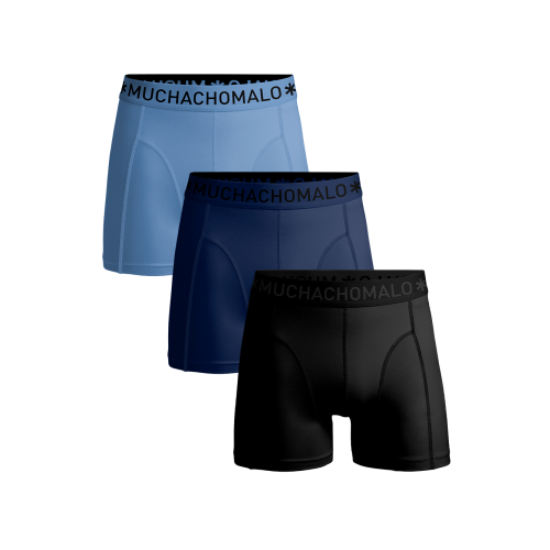 MuchachoMalo Heren Boxershorts Microfiber 3Pack Zwart Blauw 42