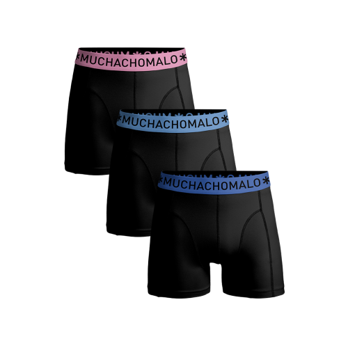 MuchachoMalo Heren Boxershorts Microfiber 3Pack Zwart 46